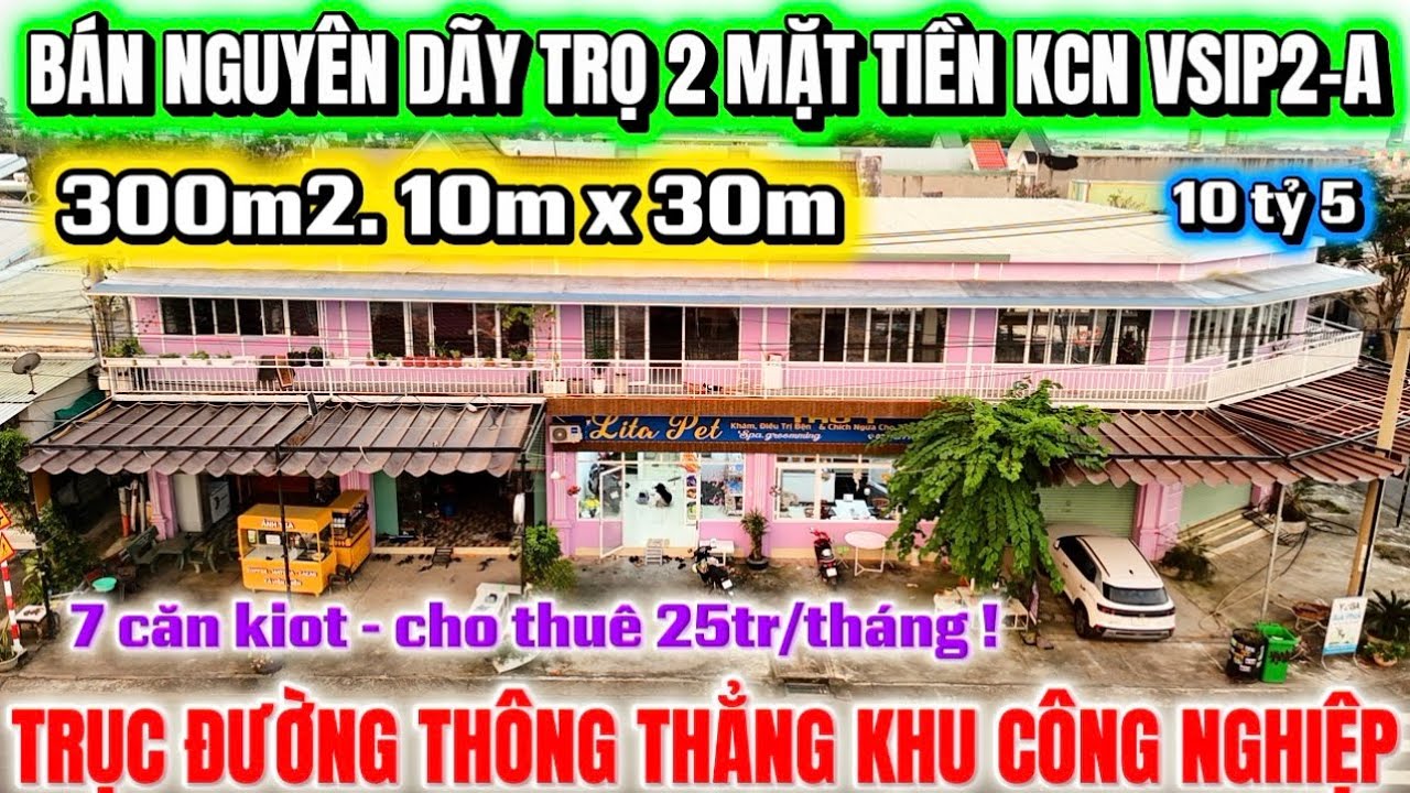 CỰC SỐC Chính Chủ Bán Góc 2 Mặt Tiền Đường Lớn Buôn Bán 300m2 Full Thổ Cư Cho Thuê 25 Triệu/Tháng