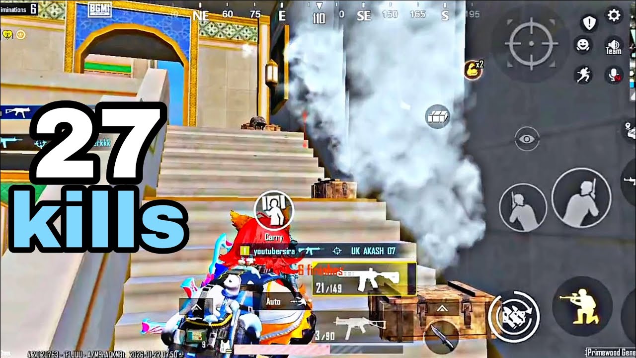 27 kills 😍 wow best aggressive game play with BEST LOOT OF PLAYER in NEW season 🔥 BGMI 