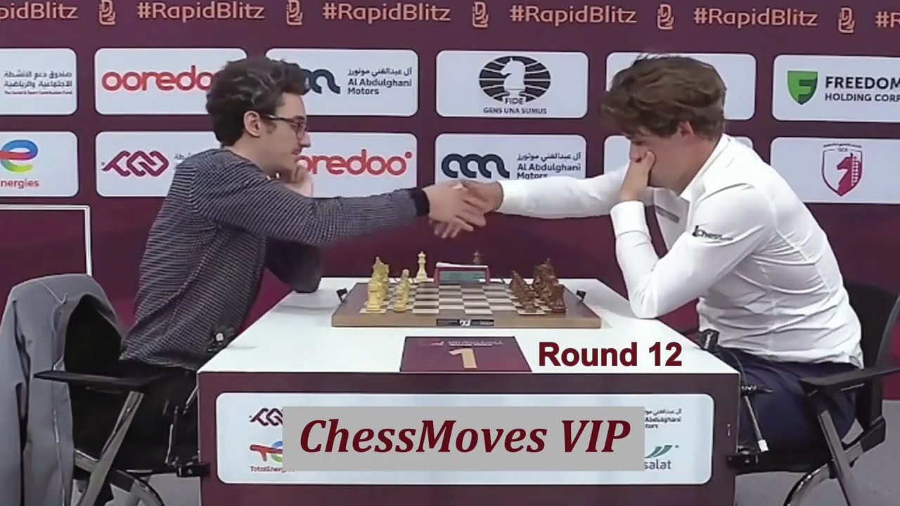 Fabiano Caruana vs. Magnus Carlsen / FIDE World Blitz 2025 /  Round 12 