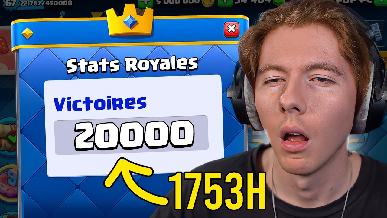 J'ai atteint 20 000 VICTOIRES sur Clash Royale 💀