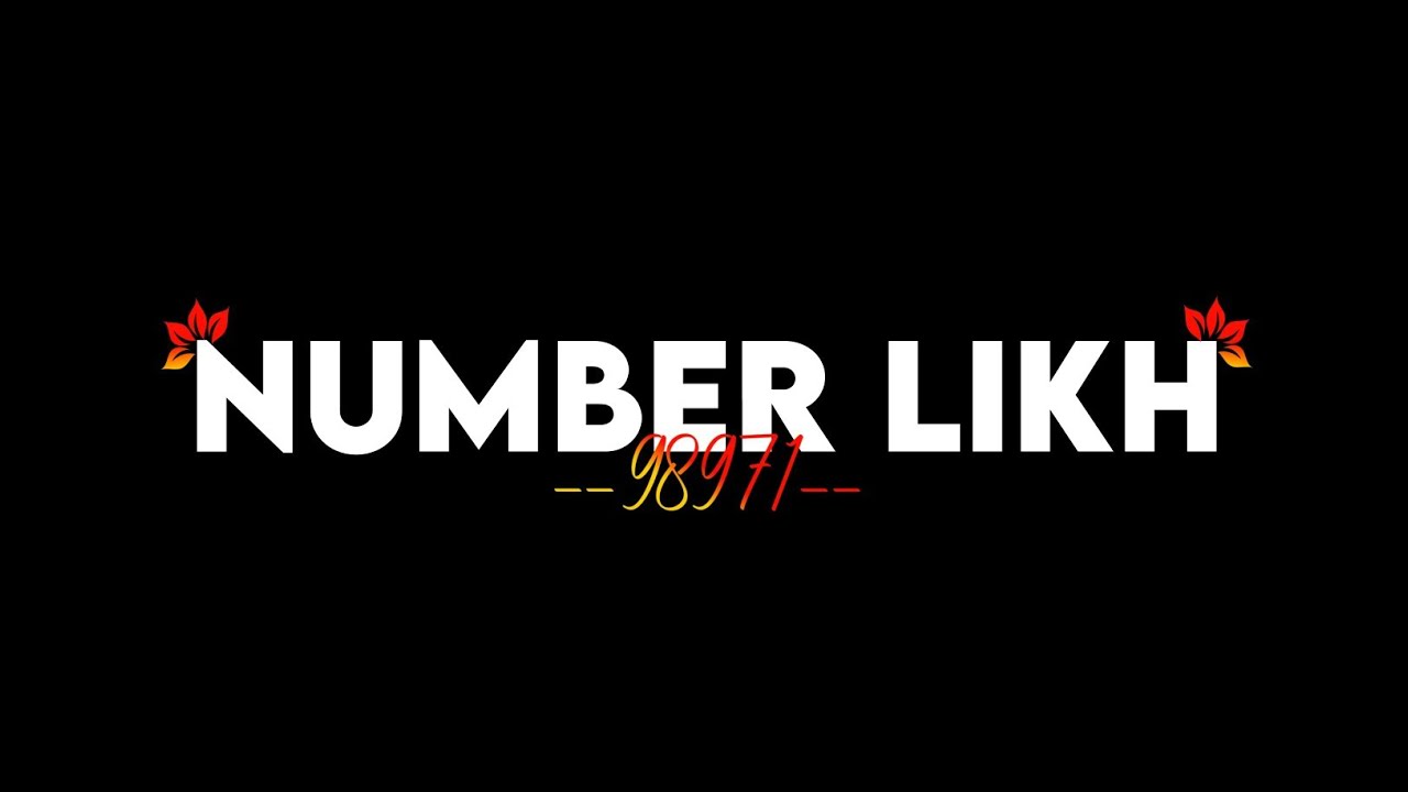 NUMBER LIKH - Tony Kakkar,Nikki Tamboli | Number Likh Status | Black Screen WhatsApp Status