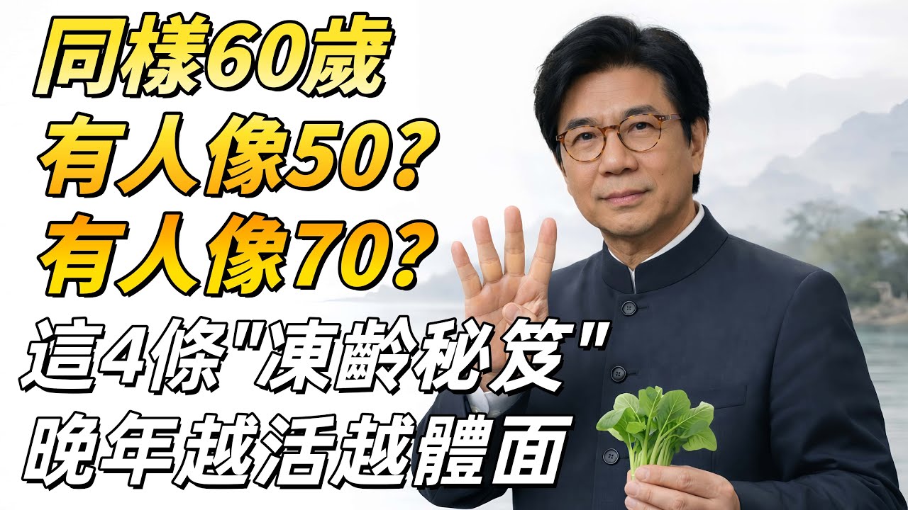 60歲後看起來像50的人，每天就做這4件事：皺紋慢、氣色好、別人都羨慕。冻龄, 显年轻, 老得慢, 中老年养生,