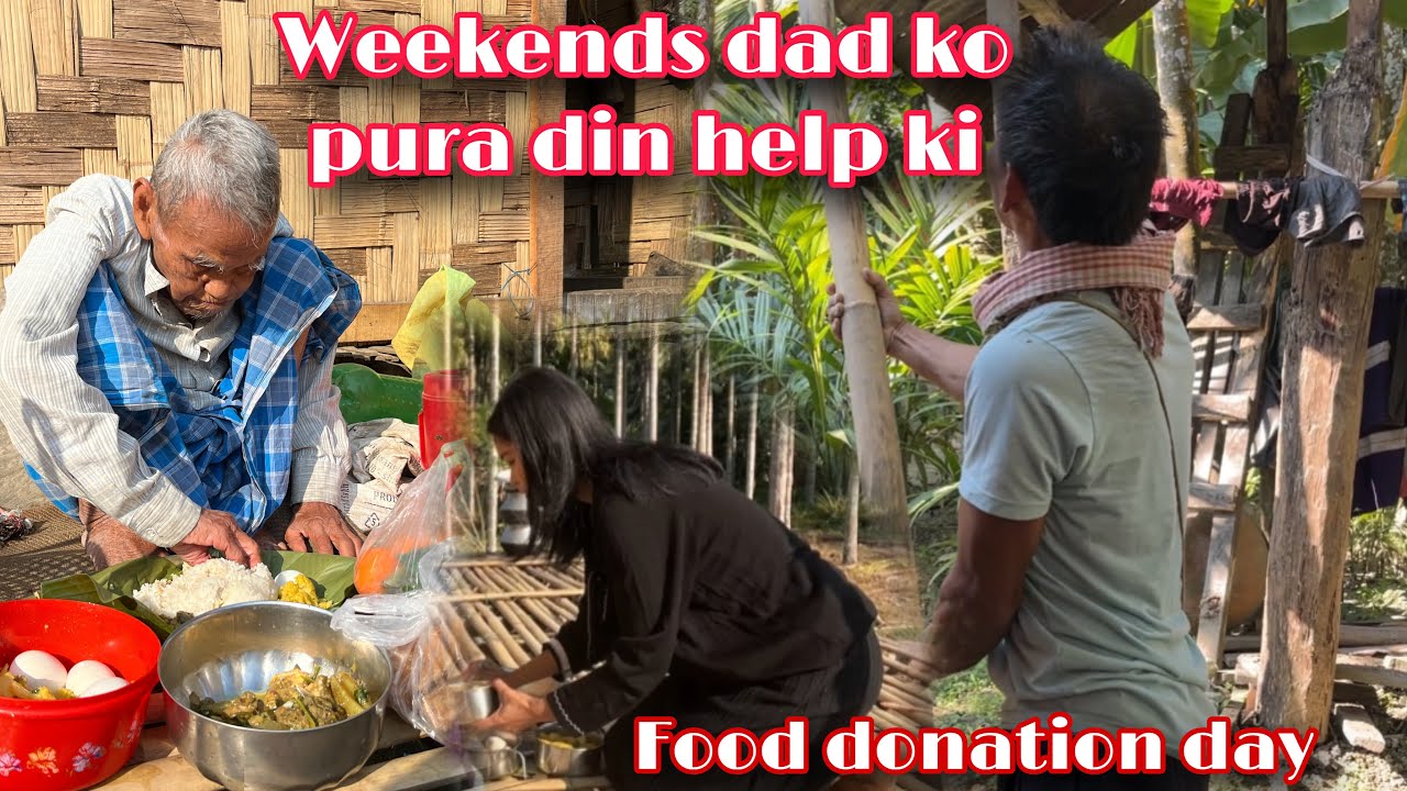 Weekends Par Dad Ko Help Ki || Food Donation Day To Old Ones 