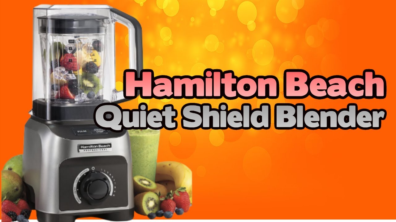 Hamilton Beach Professional Quiet Shield Blender for Puree, Ice Crush, Shakes and Smoothies