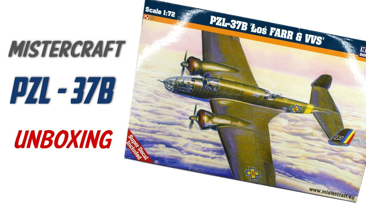 Mistercraft PZL-37B 'Łoś FARR & VVS' - 1/72 Scale Plastic Model Kit - Unboxing Review