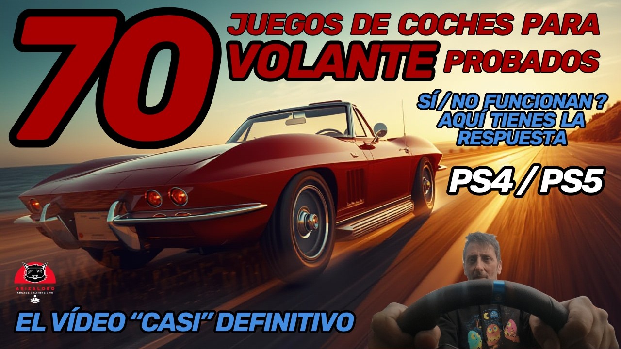 70 JUEGOS PARA VOLANTE PROBADOS PS4/PS5. El vídeo que buscabas y no encontrabas HASTA AHORA