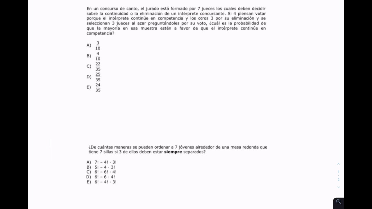 Dos ejercicios de Datos y azar que causaron algo de incomodidad por su dificultad