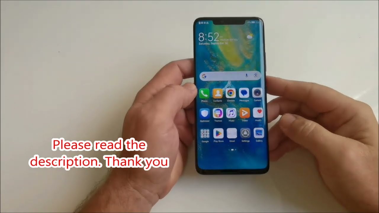 Huawei mate 20 pro factory reset