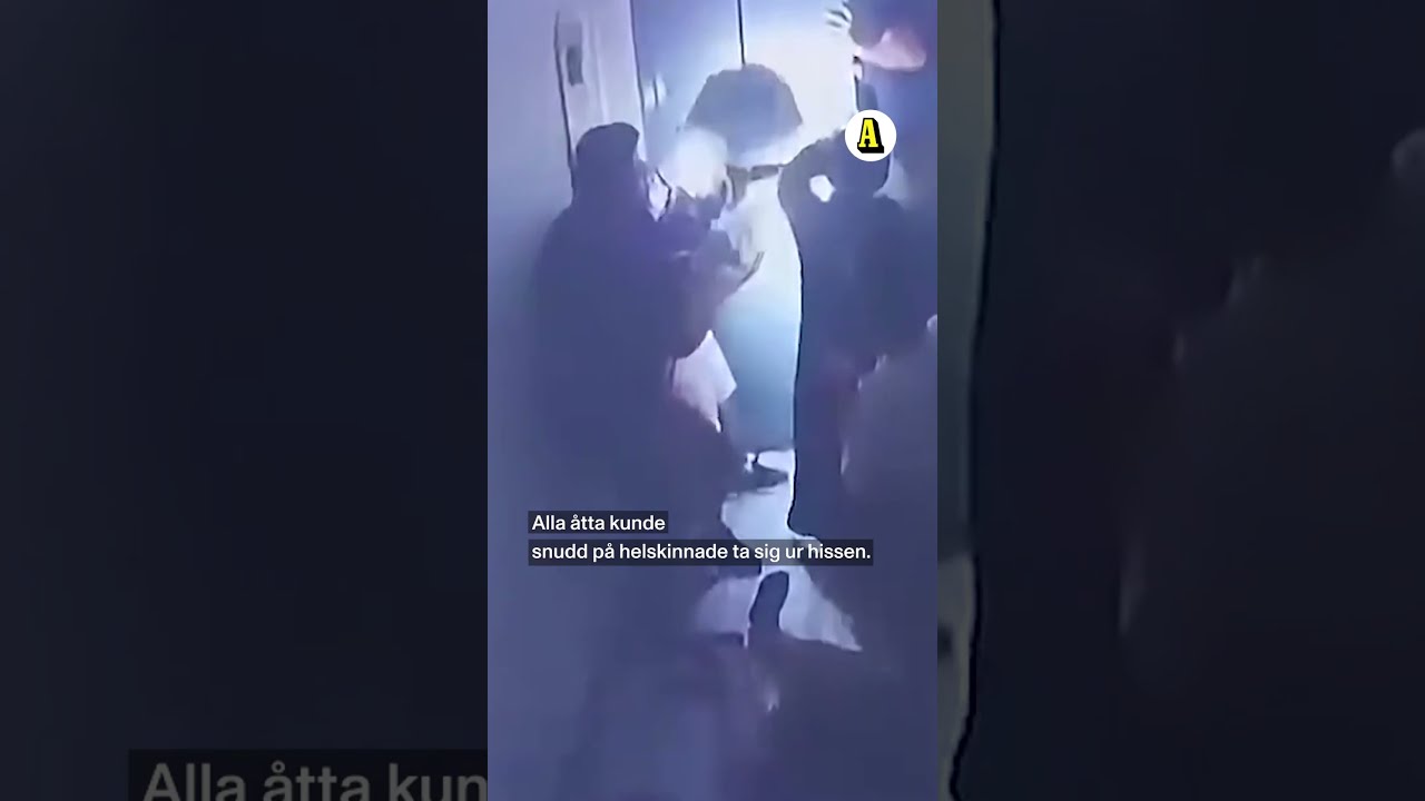 Skr&auml;cken i hissen &ndash; kabeln lossnar