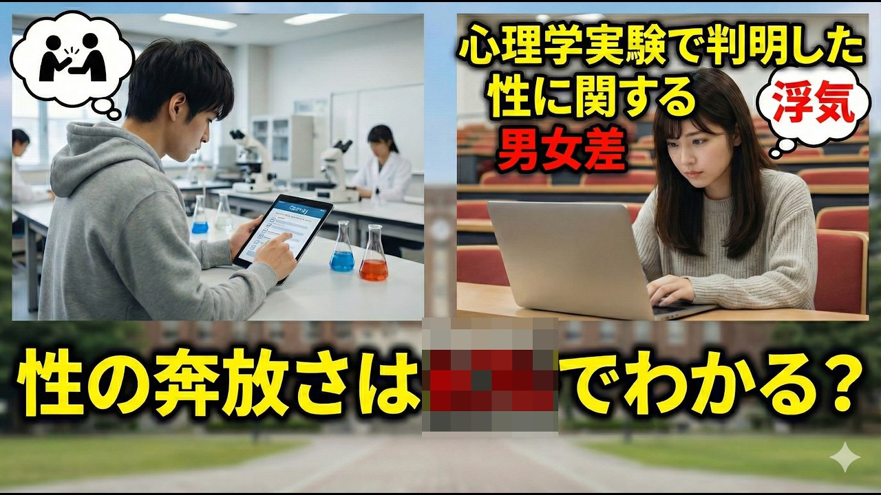 心理学研究で判明した性に関する男女差　性に奔放な女性は〇〇でわかる！【心理学＆雑学】