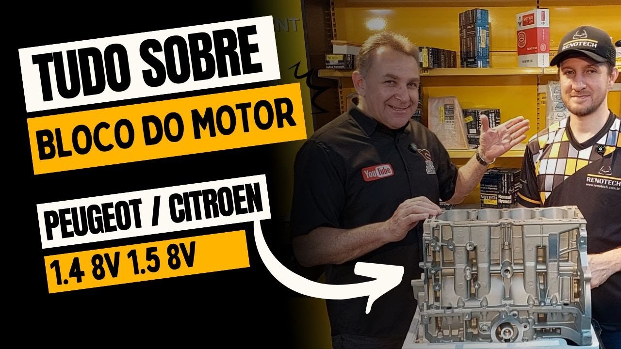 Bloco motor Peugeot e Citroen 1.4 8v / 1.5 8v Porque trinca? Como gravar número novo? Onde comprar?