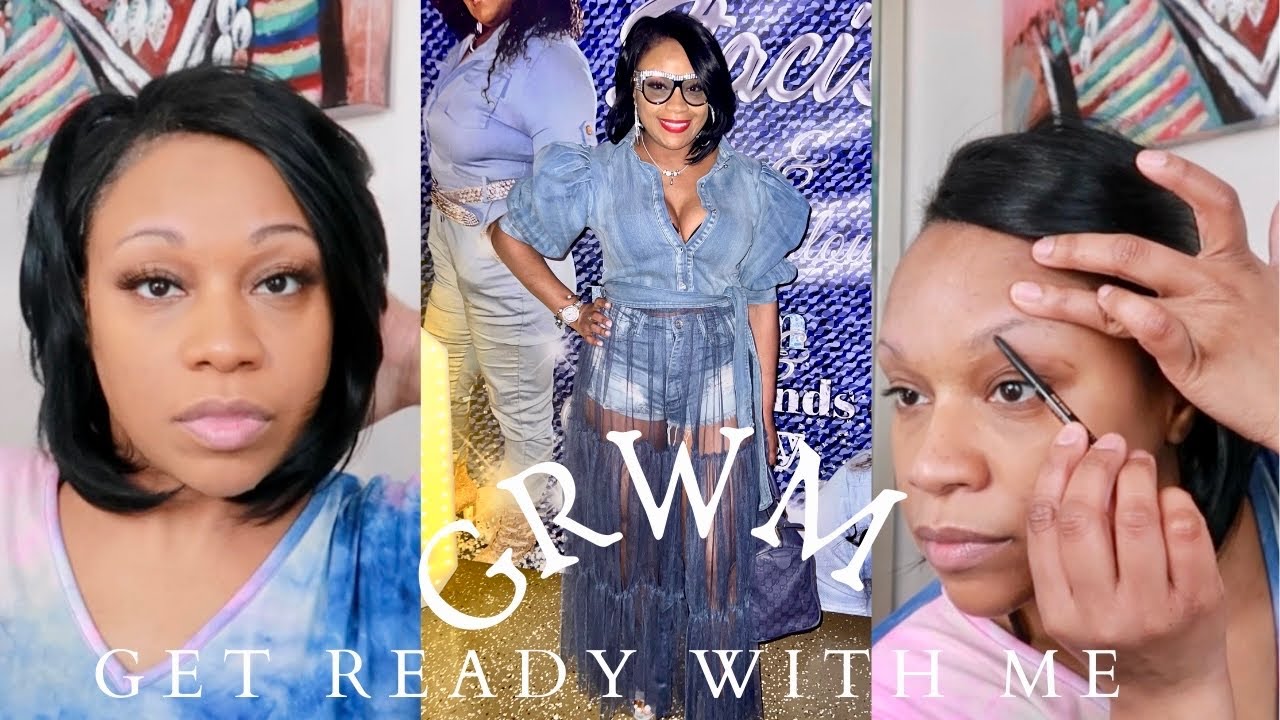 FULL GRWM * BEGINNER MAKEUP ROUTINE  * DENIM & DIAMONDS OUTFIT *FENTY BEAUTY BEST MAKEUP PRODUCTS *