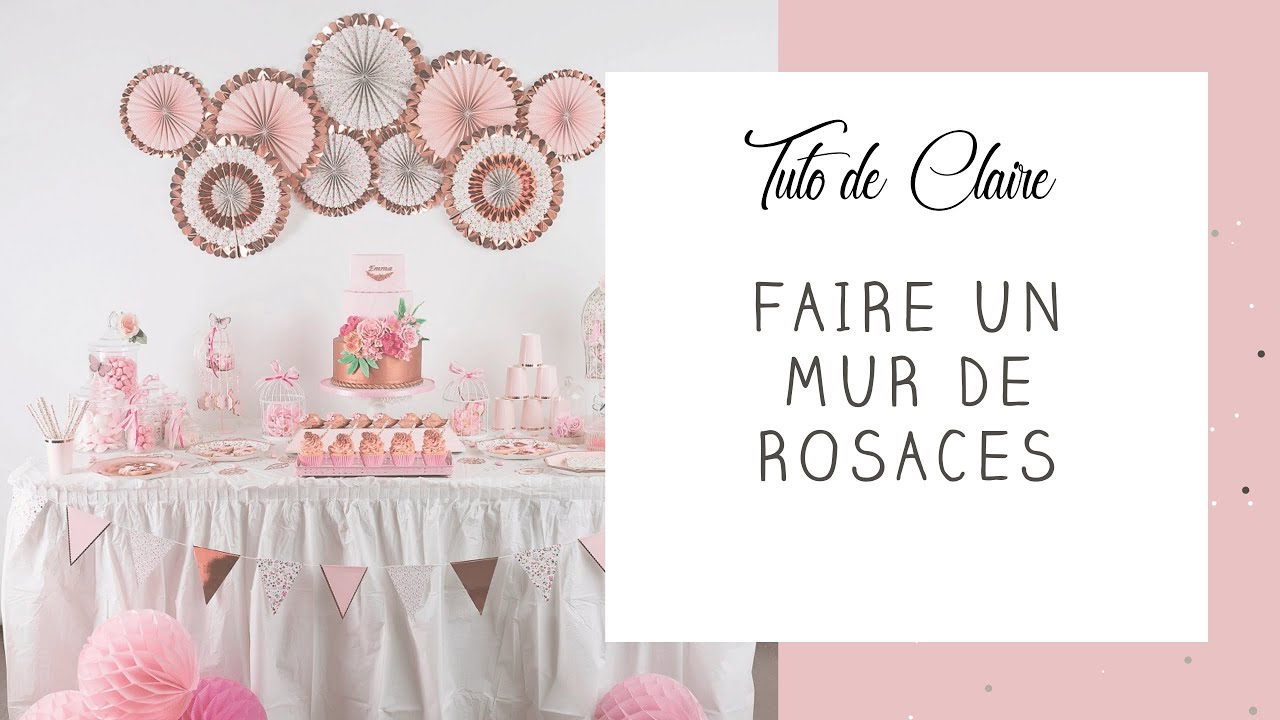 [Tuto] Comment monter un mur de Rosaces en Papier en Décorations de baby shower et fêtes