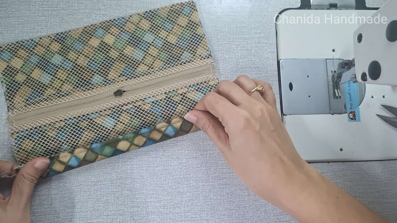 EP169 : How to sew a Mesh Zipper Pouch Tutorial | Bag sewing #easysewing