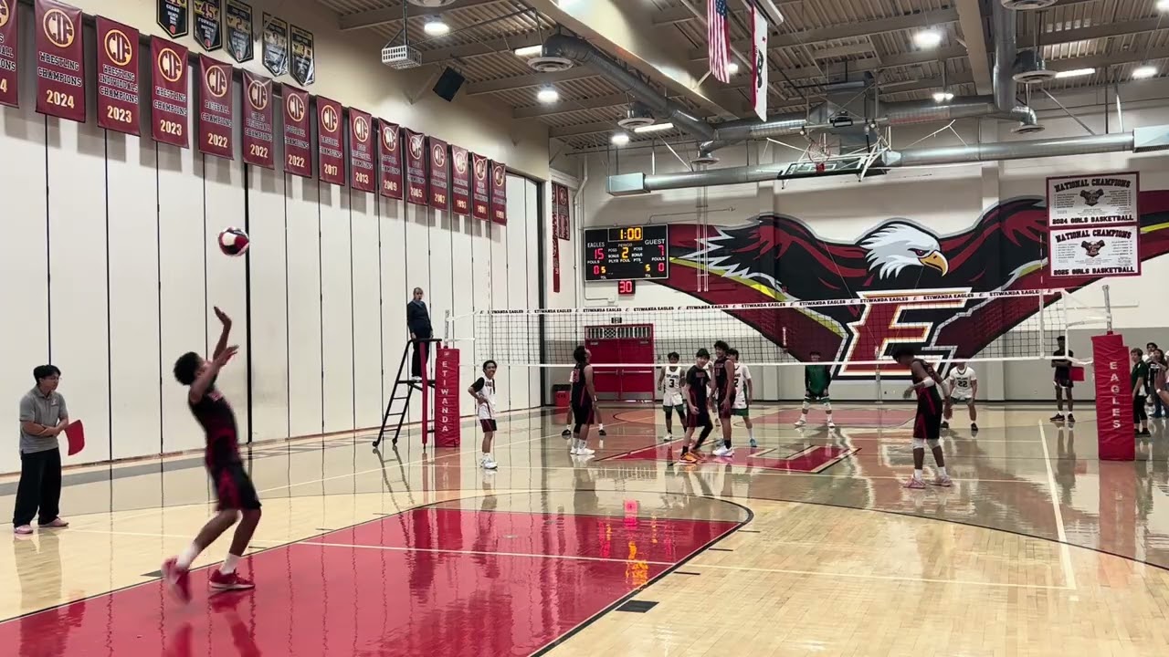 Etiwanda VS Upland JV Boys Volleyball 2nd Set