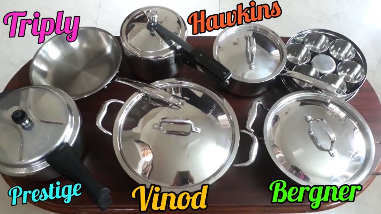 My Stainless Steel Cookware Collection/Indian Cooking Utensils/Kitchen essentials