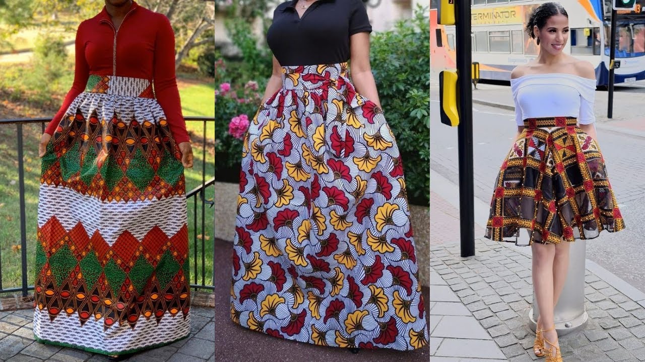 Most Sought After High Waist African Print Skirts Fashion 2020 || Office Look || Casual Outfits