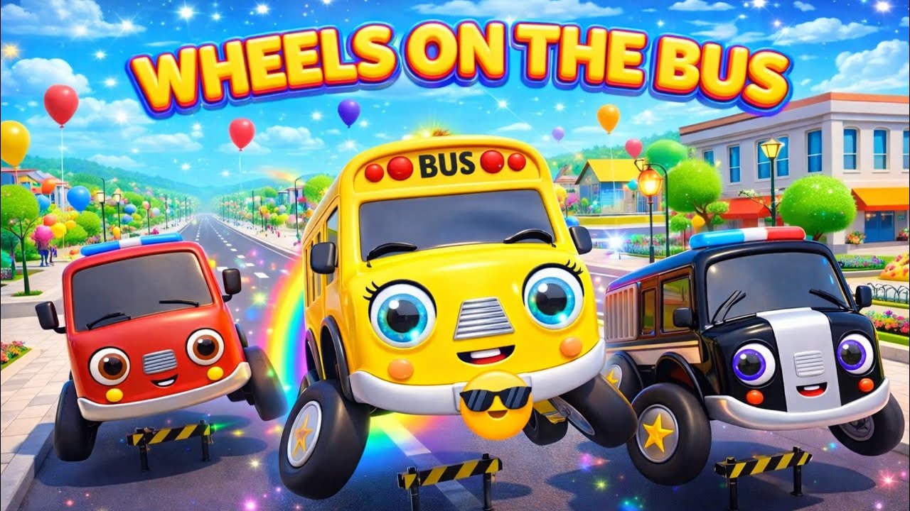 Wheels on the bus go round and round song | english rhymes for babies | Play wheels on the bus music