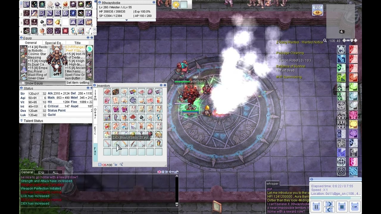 [iRO CHAOS] Meister Triple Laser test vs Midnight Fenrir