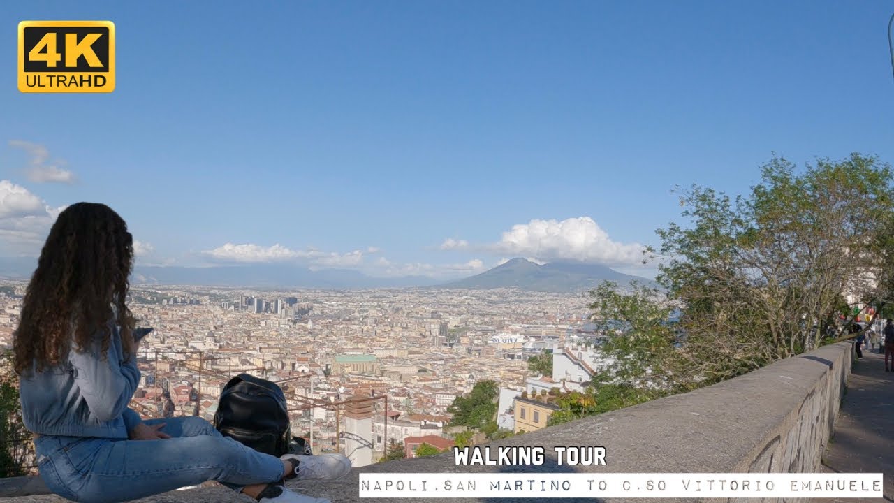 NAPOLI Walking Tour San Martino to C.so Vittorio Emanuele 🇮🇹 4K UHD