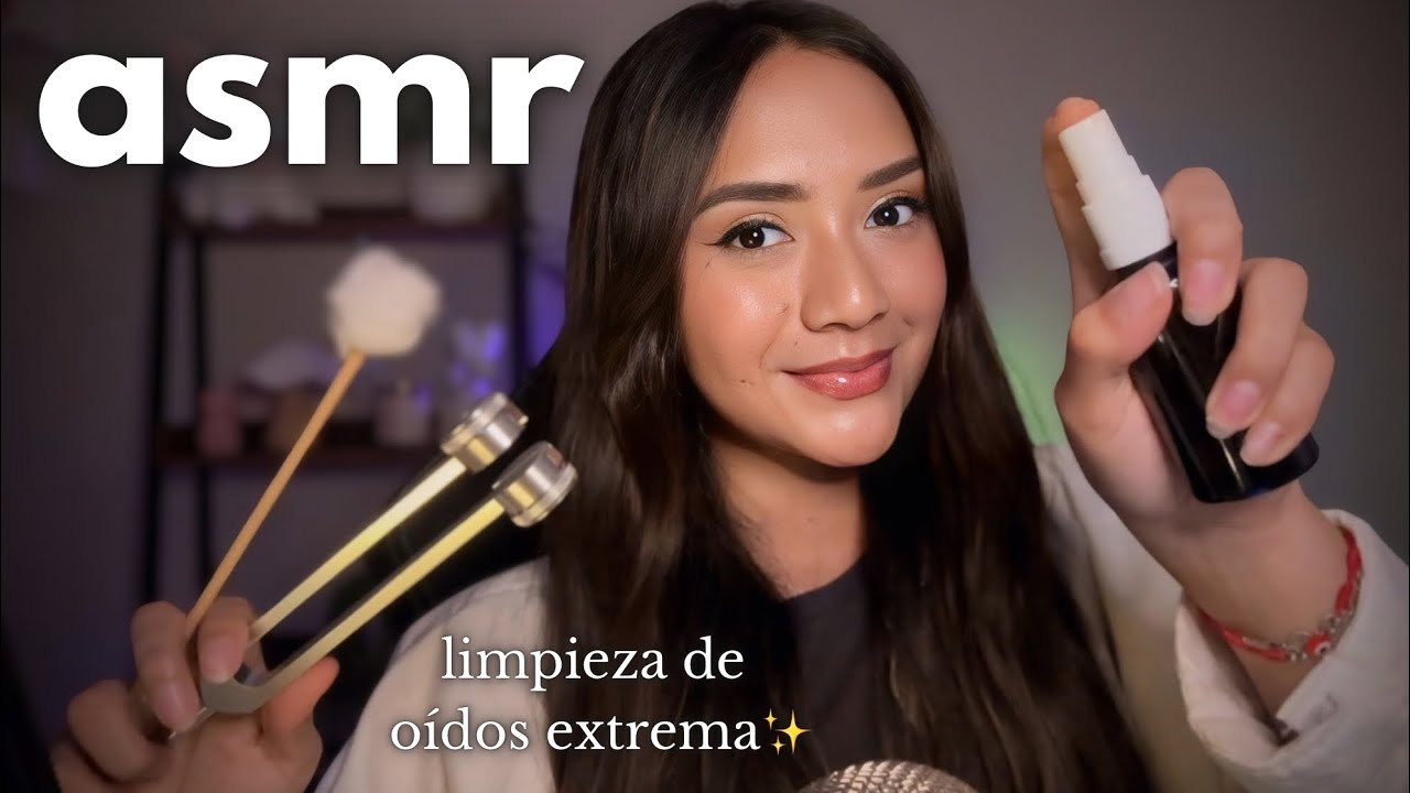 ASMR EXAMEN Y LIMPIEZA DE O&Iacute;DOS / SONIDOS REALISTAS MUY RELAJANTE + INAUDIBLE