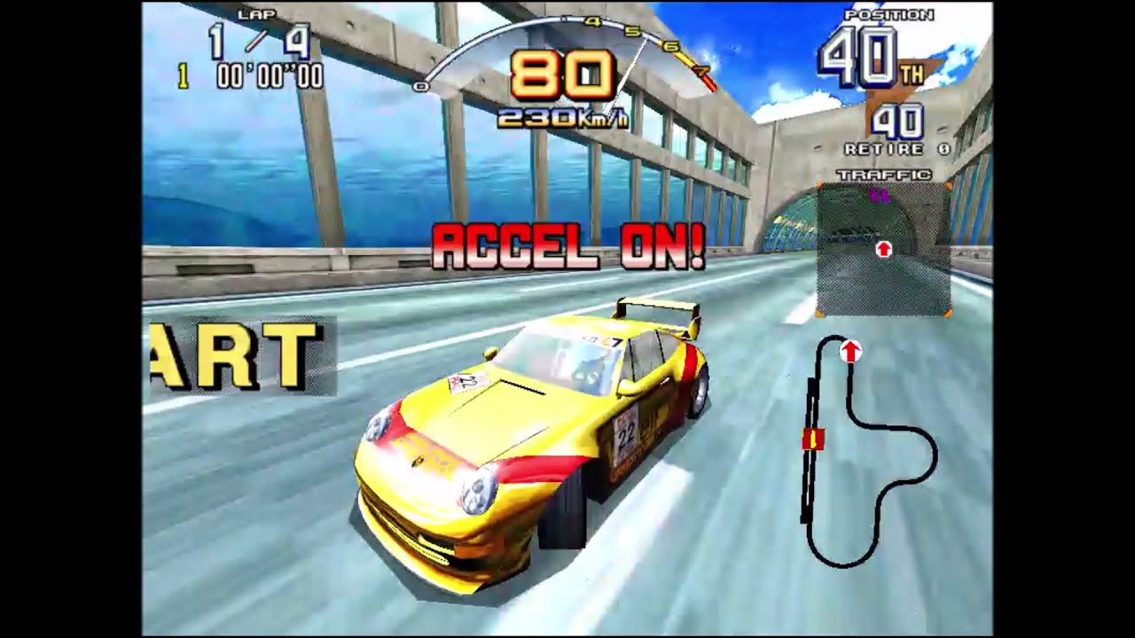 SCUD RACE SEGA - 1996 arcade retrogame longplay . 1 lap in every track