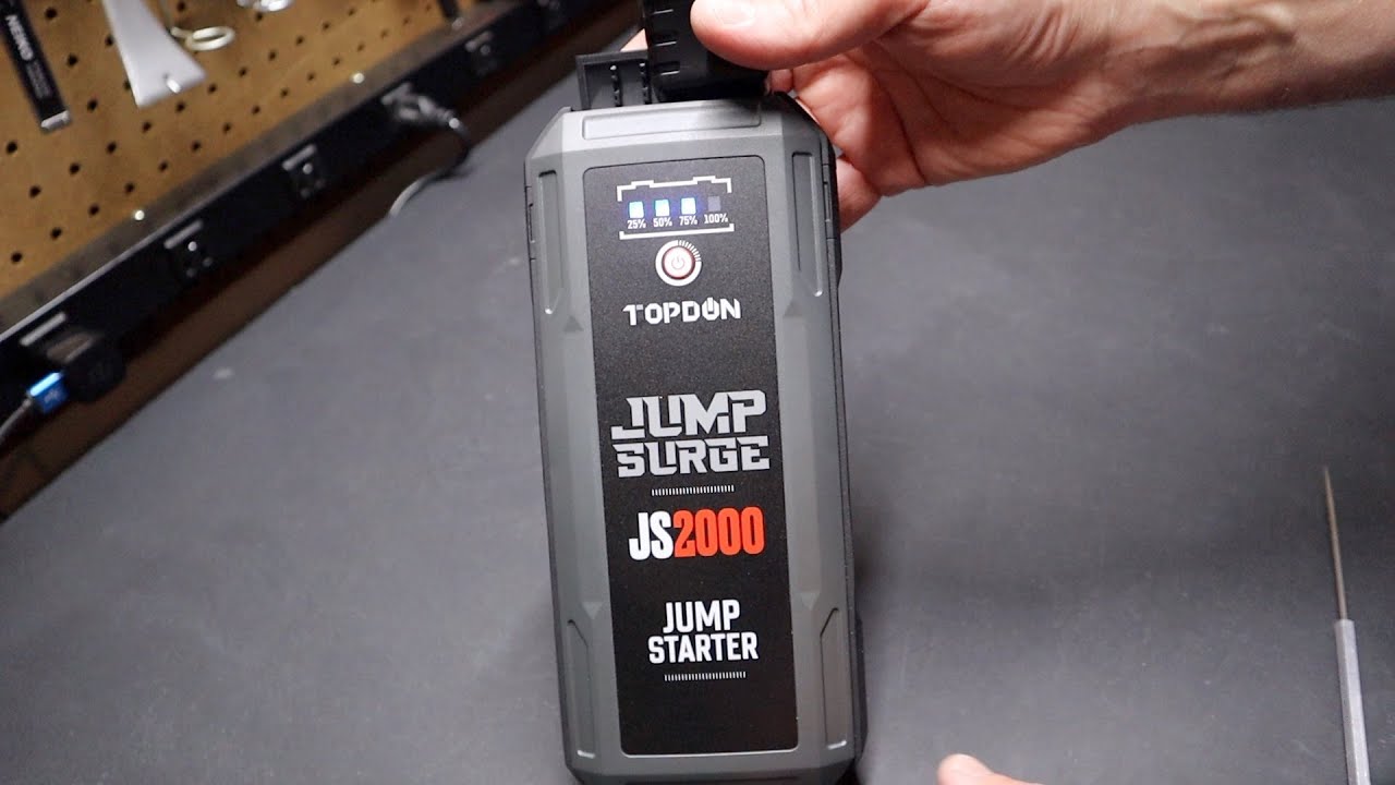 Best Car Jump Starter TopDon JS2000 - Jump Start a 6L Diesel or 8L Gas Engine
