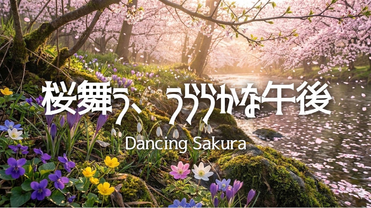 【春BGM】桜舞う、うららかな午後【読書用・睡眠用・作業用BGM】【3時間】【オリジナル曲】