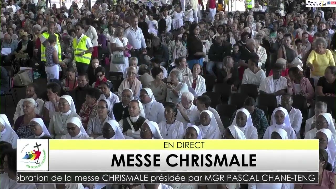 Messe Chrismale mardi 15 avril 2025 à la Plaine des Cafres au Tampon sur le site de Miel Vert.