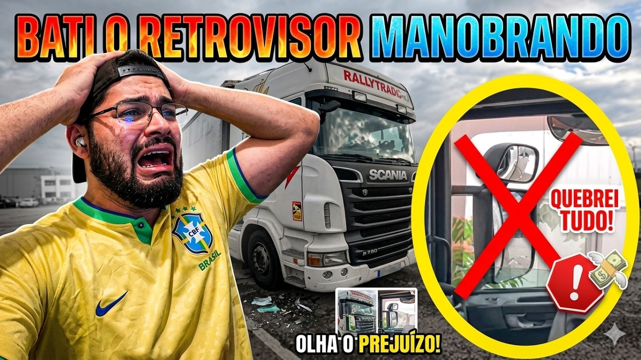BATI O RETROVISOR MANOBRANDO 😭😭|| MOTORISTA AOS 22 NA EUROPA