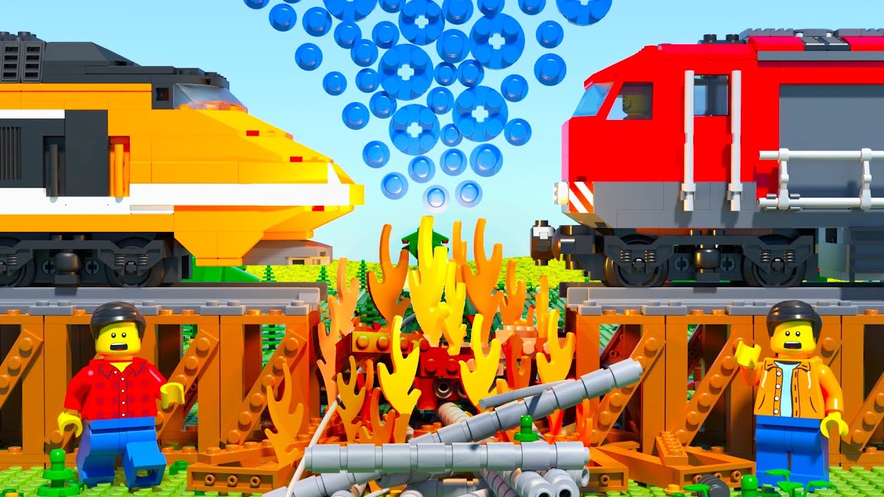 LEGO Train Bridge Ride Fail