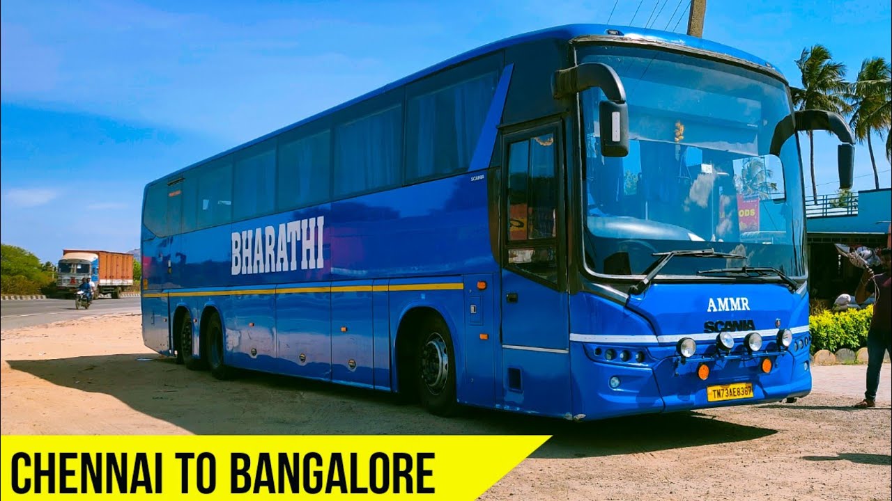 BHARATHI TRAVELS' SCANIA BUS JOURNEY  | CHENNAI TO BANGALORE BUS VLOG | CABIN RIDE | #ASH2TRAVEL