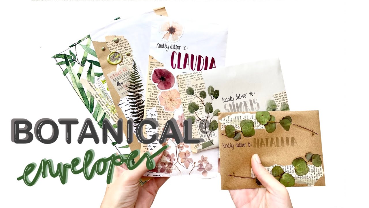 Decorating 5 envelopes!!! | Botanical Theme | WithLoveTjascha