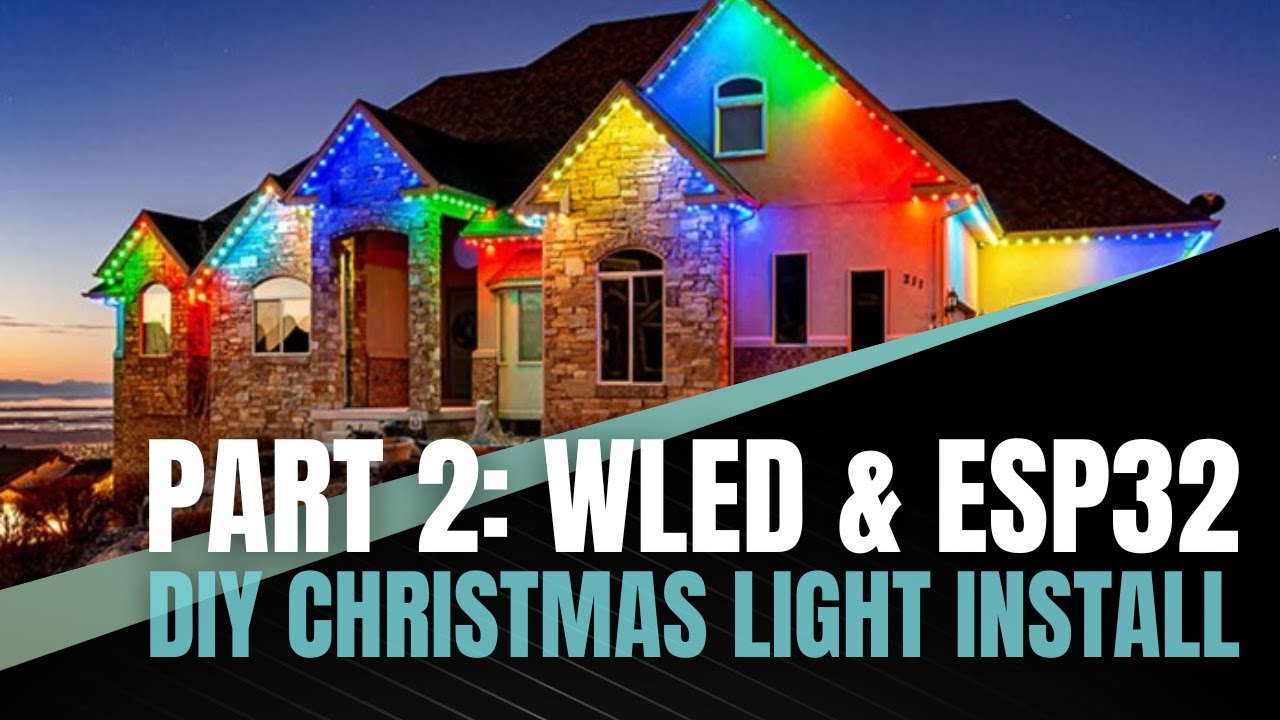 DIY Permanent Christmas Holiday LED Light Installation. WLED and ESP32 Controller.  Boot Issues.
