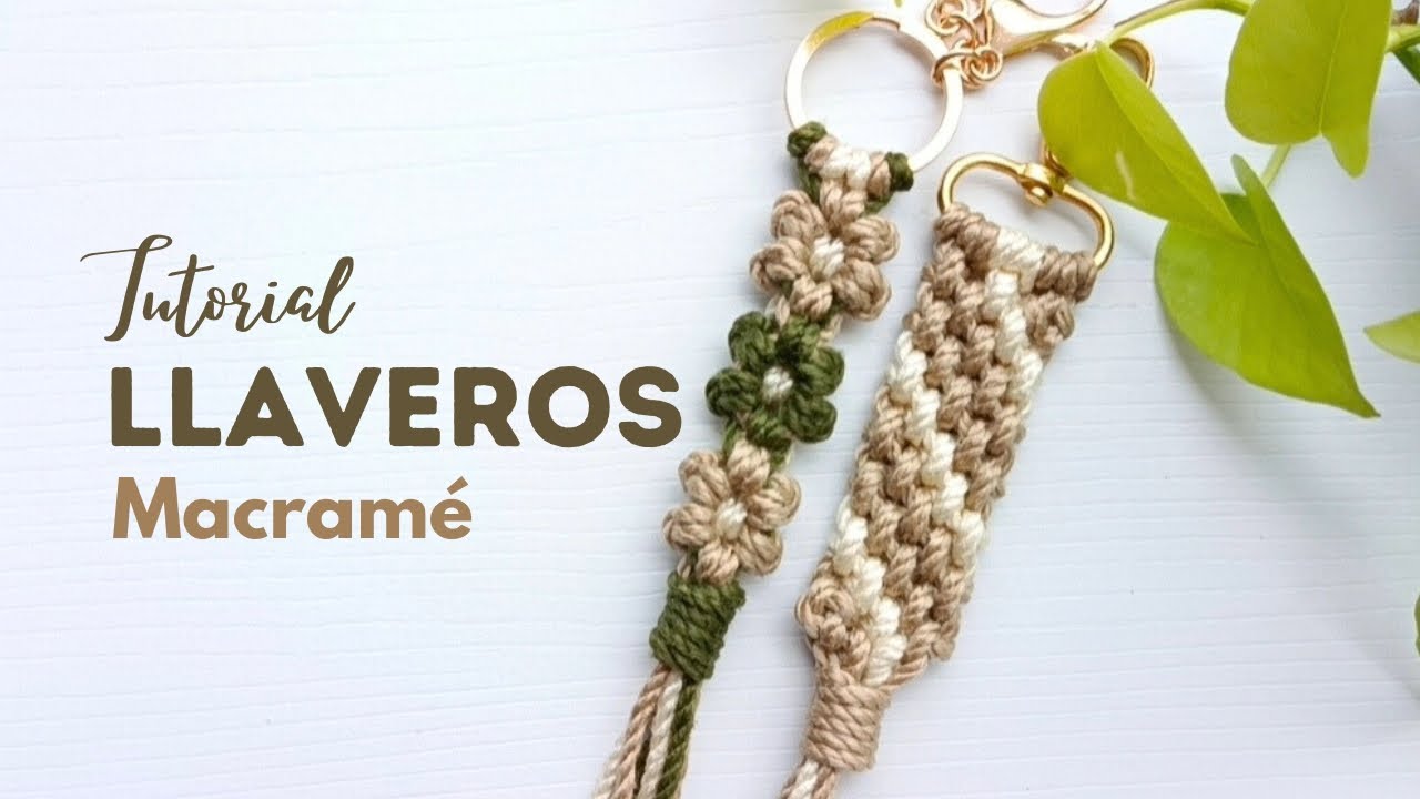 ¡Haz tu propio llavero de Macramé, fácil! DIY LLAVEROS en MACRAMÉ | DIY Macrame Keychain Tutorial
