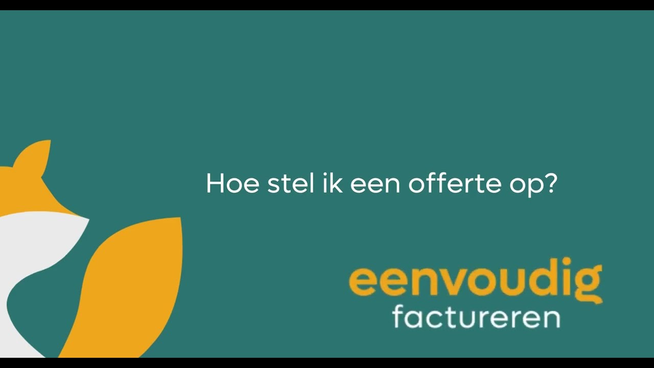 Hoe stel ik een offerte op?