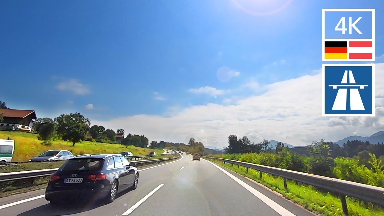 MUNICH TO SALZBURG AUSTRIA 🇩🇪🇦🇹 Fast Driving on the German Autobahn 4K Driving Video Ultra HD