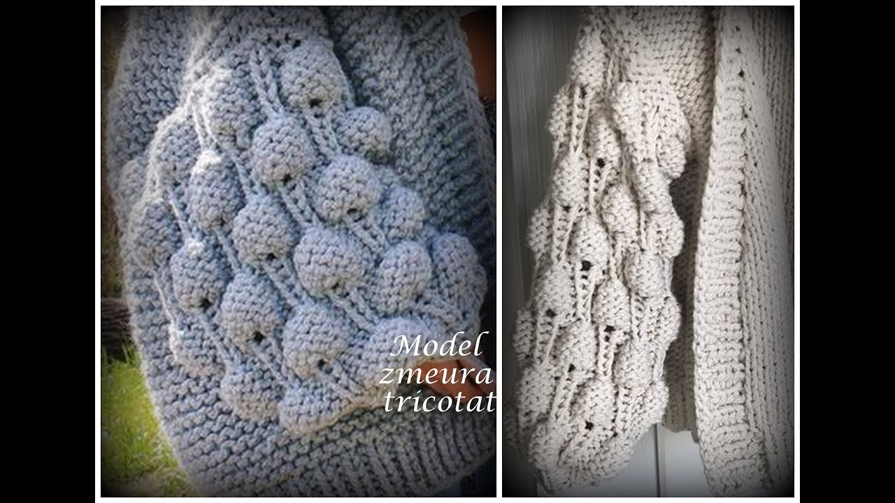 Cel mai cautat model al sezonului - model zmeura TRICOTAT (Raspberry Stitch)