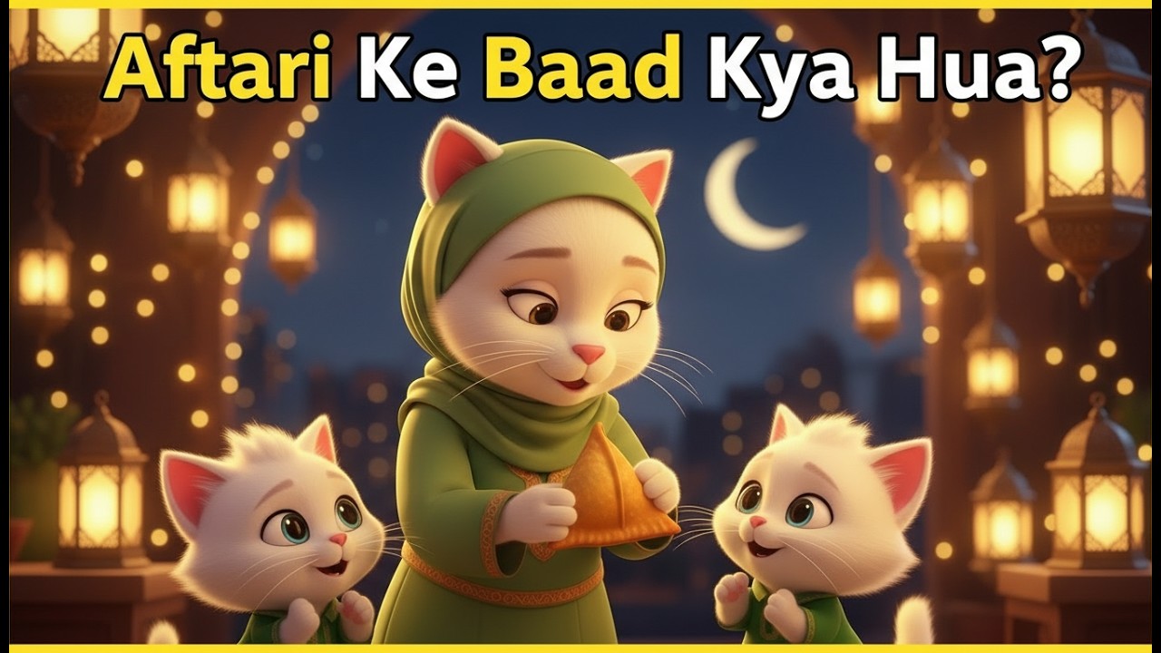 Ramadan Special 2026 | Cute Mama Cat & Baby Kittens Sehri & Iftar Story | 3D Cartoon House