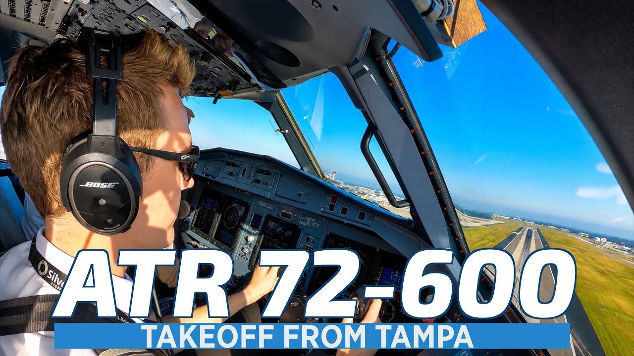 ATR 72-600 Вылет из KTPA | Вид из кабины пилотов