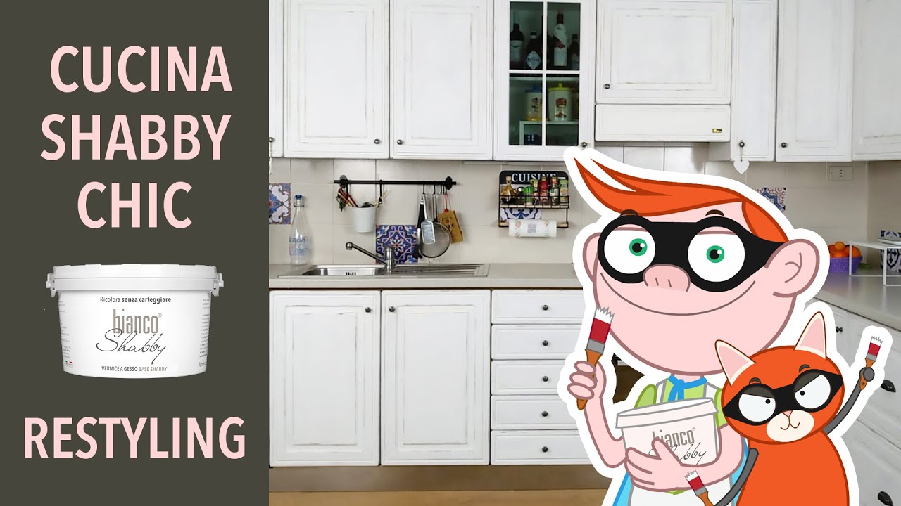 Pittura senza carteggiare una cucina in stile decapato shabby chic con la chalk paint biancoShabby&reg;