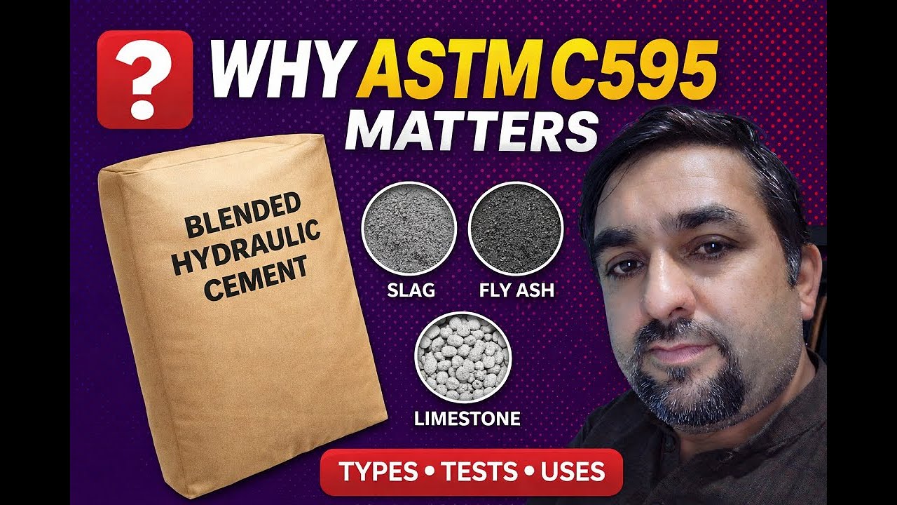 12 Lecture (Part-II):  Everything About ASTM C595 Blended Cement or Types, Strength & Uses