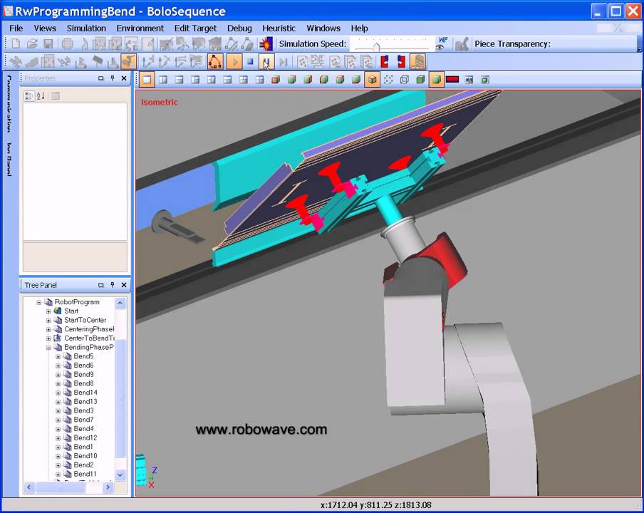 RoboWave bending: General simulation of bending process programmed by Robot offline programming