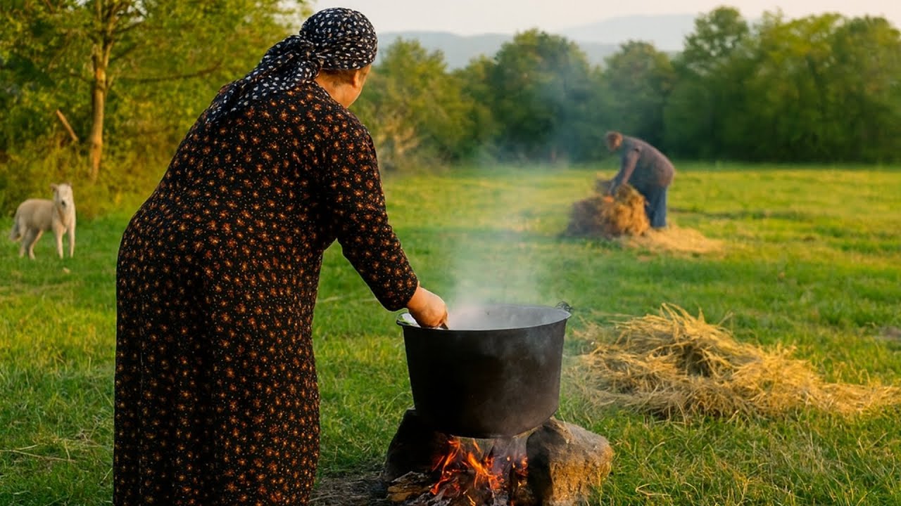 Sweet Grandma Cooking in Nature &ndash; Relaxing Village Life