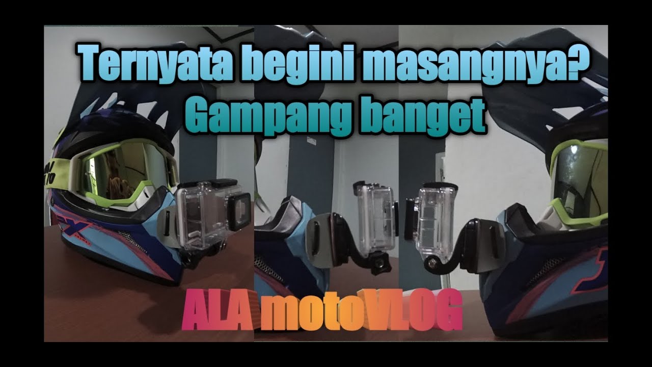 Cara aman memasang kamera action dihelm jpx || tutorial kamera helm jpx