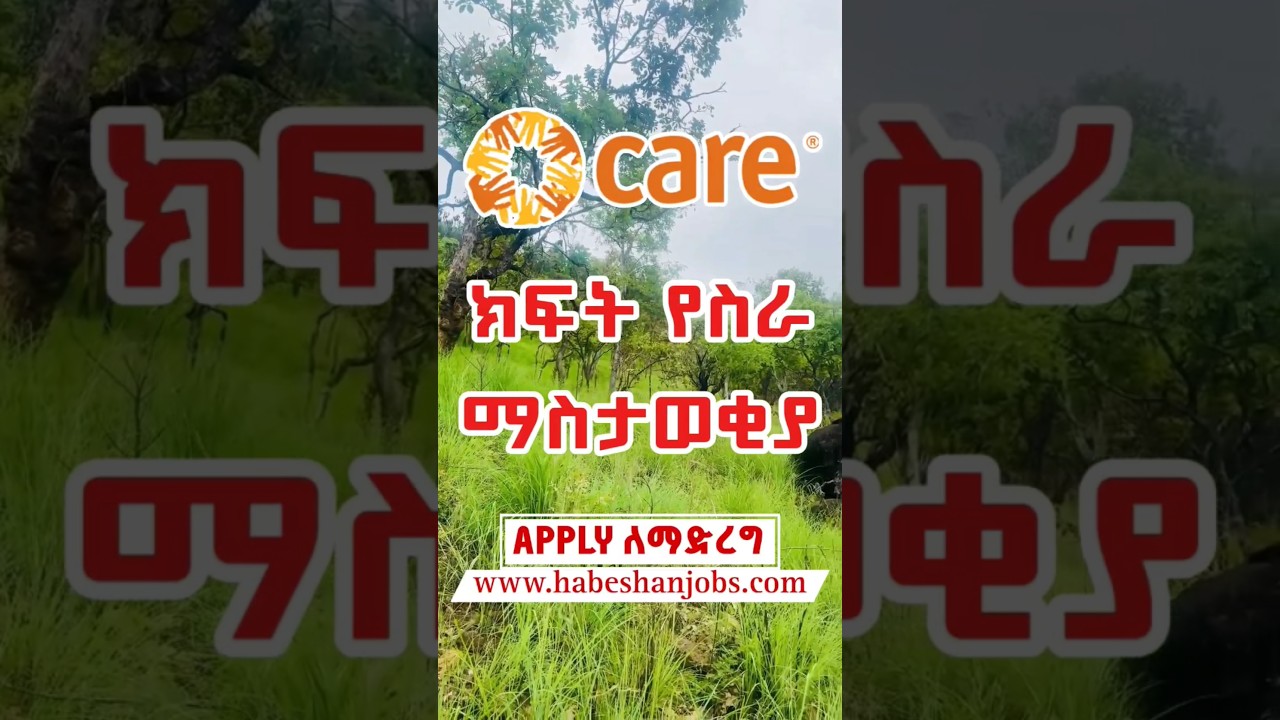 🧰 Care Ethiopia NGO Job Vacancy #habeshanjobs #freshjobs #ethiojobs  #jobs #ngojobs #ngo