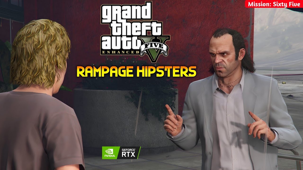 Grand Theft Auto 5 Gameplay - Mission 65 [ Rampage: Hipsters ] Full Walkthrough - RTX 3060Ti