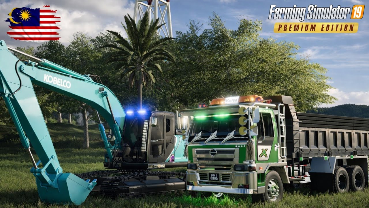 Lori tipper Hino Profia Hijau tayar 10 (FS19 Mod Malaysia) | Farming Simulator 19 Mod MALAYSIA.