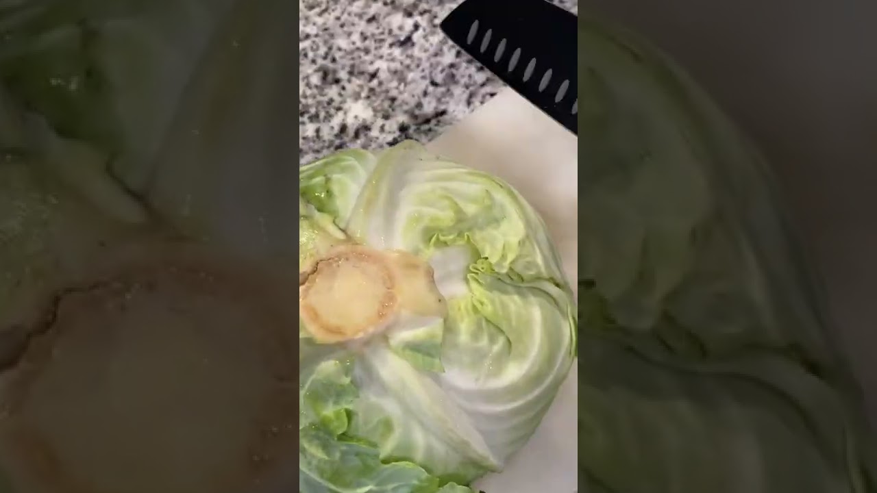 HE COOKS🤤 Cabbage and hot water cornbread! ￼#homecooking #cabbagerecipe #asmr