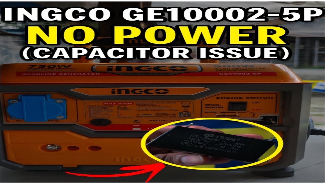 INGCO GE10002-5P GENERATOR - NO POWER ISSUE
